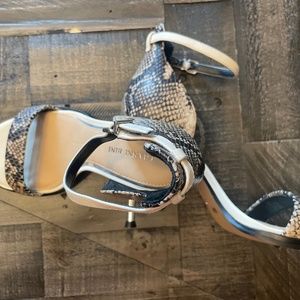 Women’s high heel shoes, size 8, Snakeskin